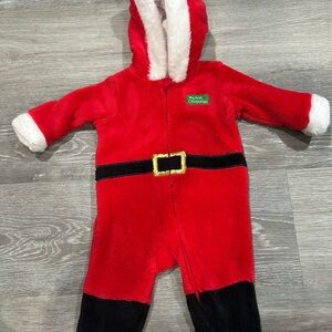 Little Me Festive Red and Black Footie